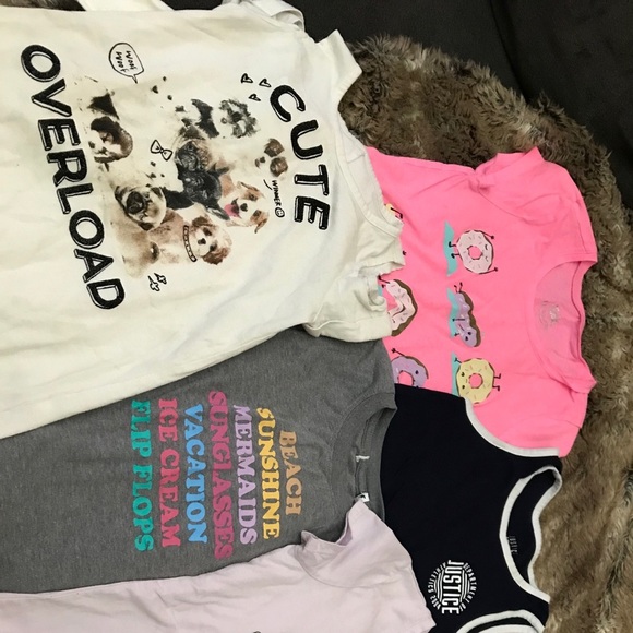 Girls shirt bundle of 5 Macys, Justice and Cat and Jack - Picture 1 of 1